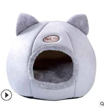 Cozy Cat Bed for Deep Sleep Pet Comfort (One Set)