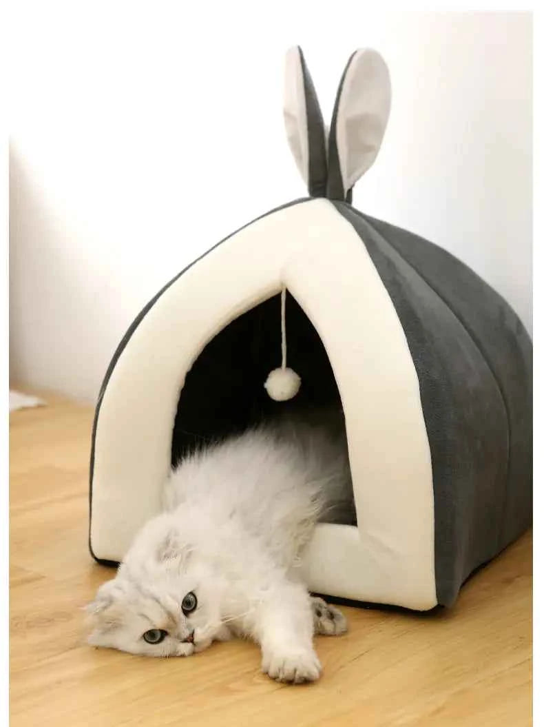Universal Cat Bed for All Seasons, Enclosed Design