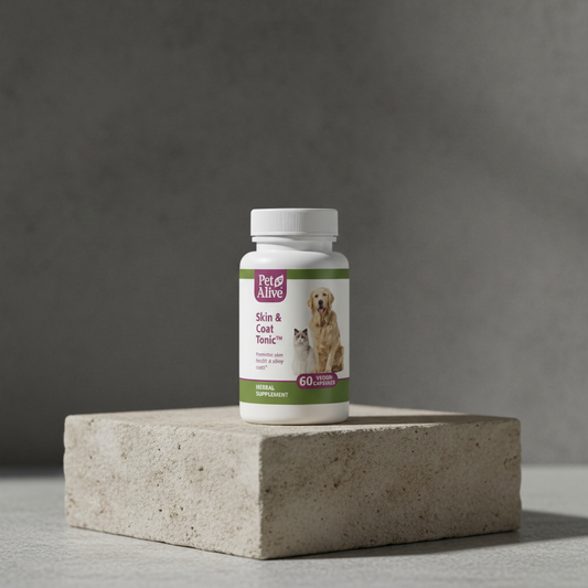 All Natural Herbal Supplement for Cat and Dog Skin Health and Shiny Glossy Coats