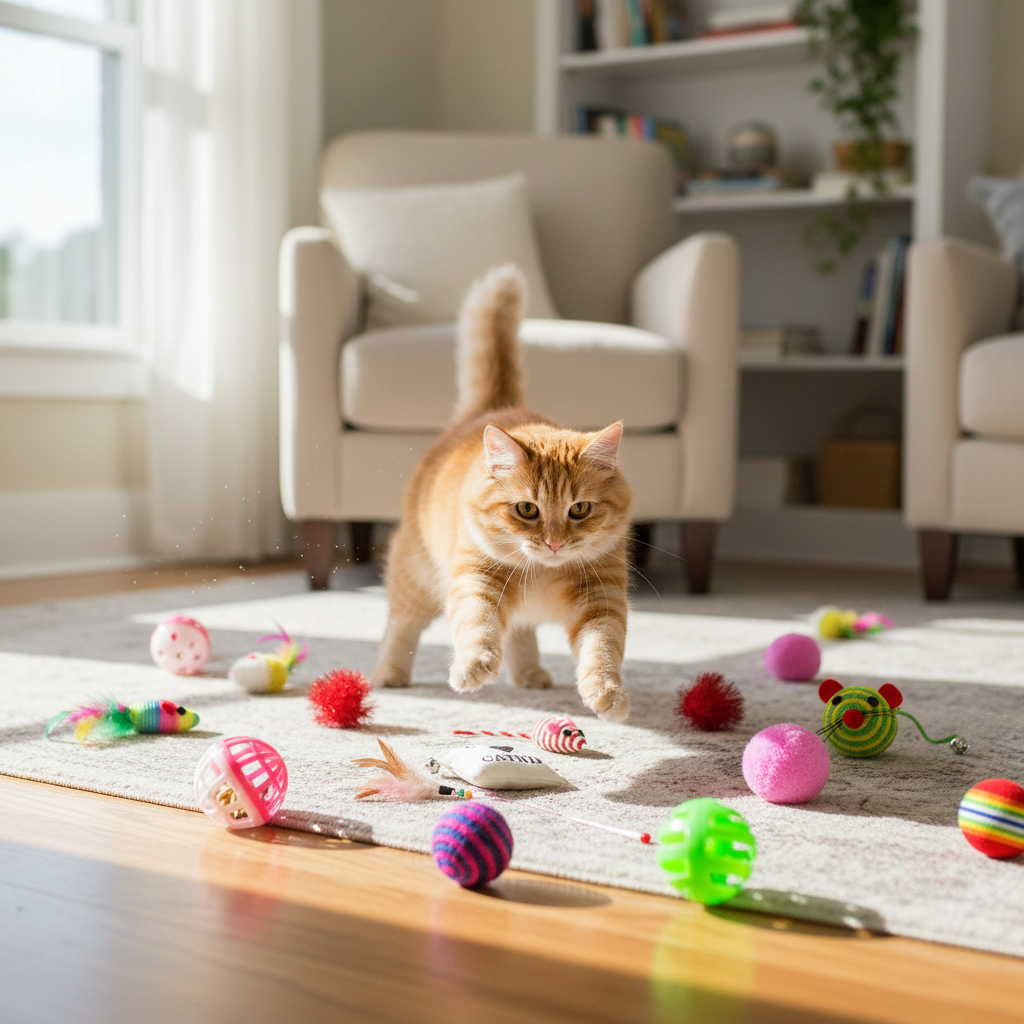 Cat Toy Set with Teaser Wand and 16 Fun Items