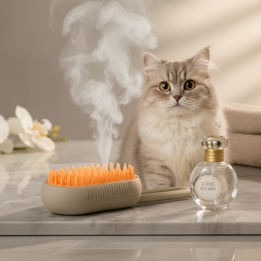 3-in-1 Cat Steam Brush with Foldable Handle