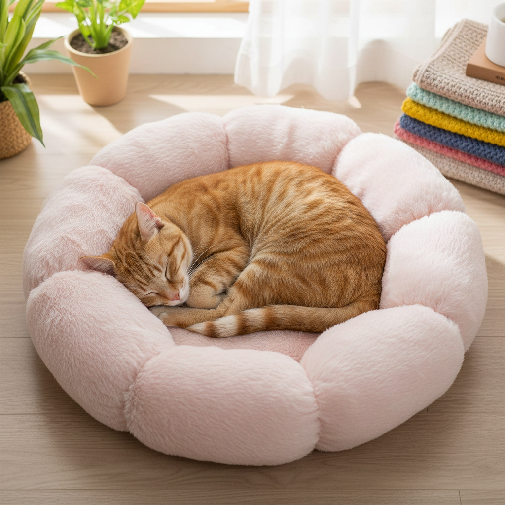 Fluffy Bliss Donut Pet Bed