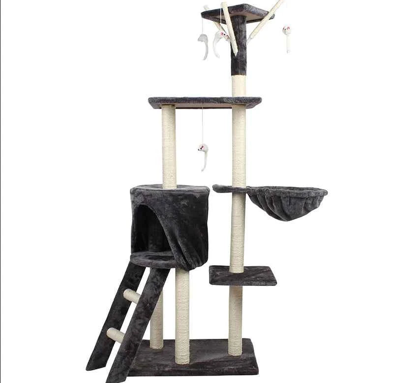 Medium Sisal Cat Tree with Five Platforms and Scratching Post