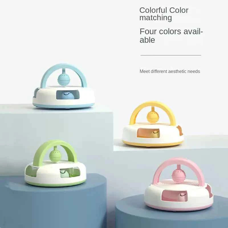 Cat Toy Turntable with Feather Teaser and Ball