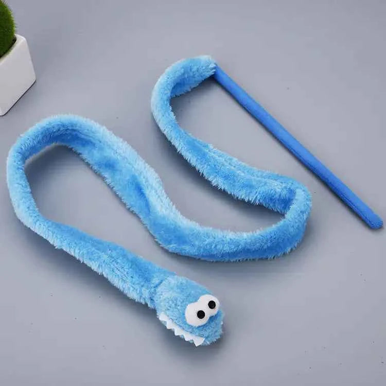 Cartoon Snake Cat Toy with Teaser Wand