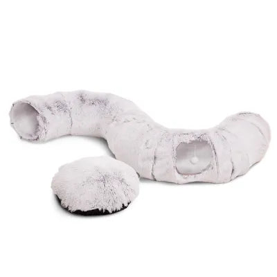 3-in-1 Luxury Plush Cat Bed – Soft Calming Cat Cave for Sleeping & Playing