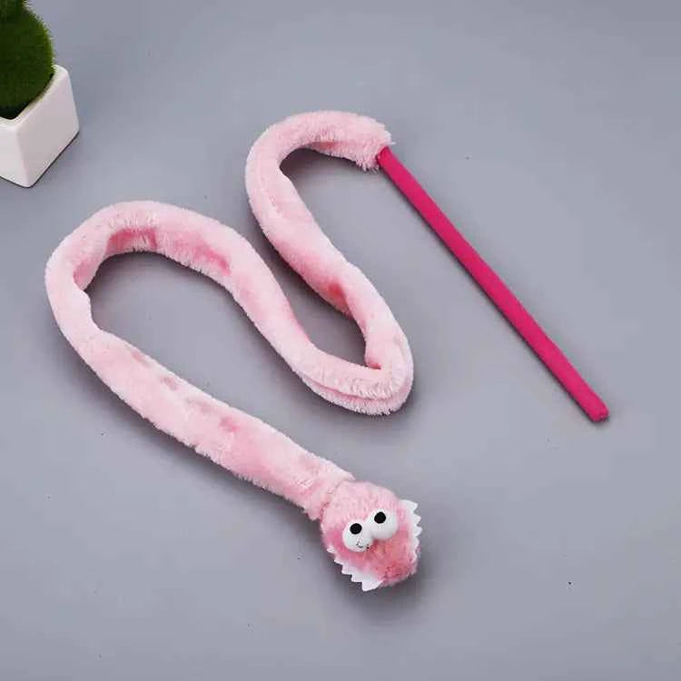 Cartoon Snake Cat Toy with Teaser Wand